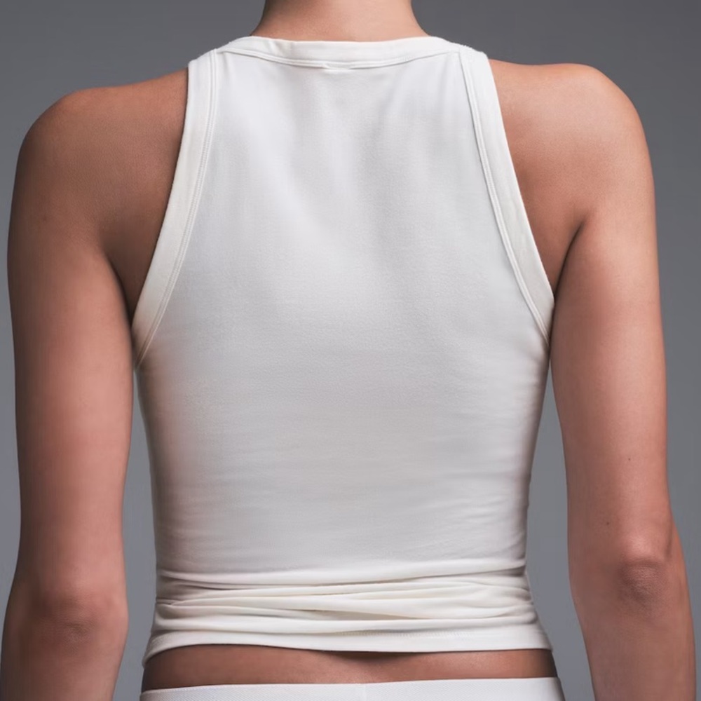 SKIMS Cotton Jersey CREW NECK TANK in Marble - Picture 3 of 3